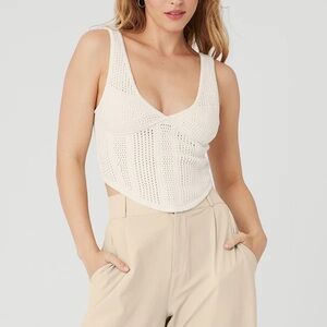 Open-Knit Chase The Sun Corset Tank